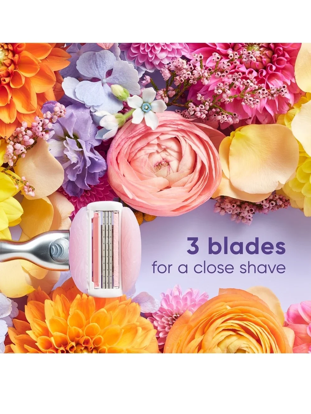 Gillette Venus ComfortGlide White Tea Scented Razor - Floral Designer Handle